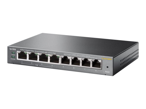 TP-LINK TL-SG108PE - Gestito - L2 - Gigabit Ethernet (10/100/1000) - Supporto Power over Ethernet (P