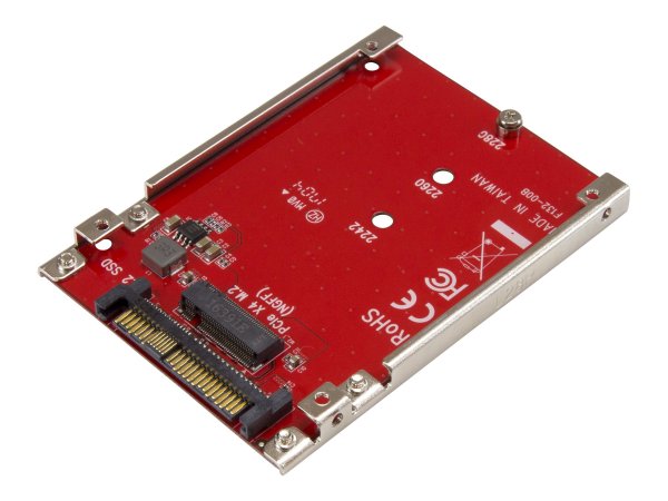 StarTech.com Adattatore Host per Drive M.2 a U.2( SFF-8639) PCIe NVMe SSD - U.2 - M.2 - Rosso - CE -