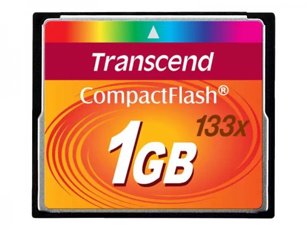 Transcend 1 GB CF 133x - 1 GB - CompactFlash - MLC - 50 MB/s - 20 MB/s - Nero