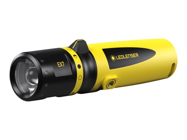 LED Lenser EX7 - Torcia elettrica universale - Nero - Giallo - IPX8 - 200 lm - 120 m - Mini Stilo AA