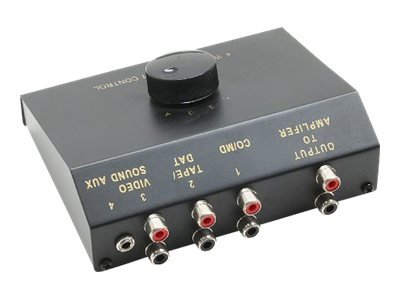 InLine Audio Umschalter manuell 4-fach Cinch und 3.5mm Klinke - Kvm switch - 3.5mm jack