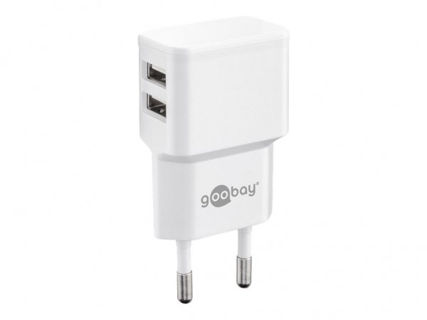 Wentronic goobay Dual USB charger - Netzteil - 12 Watt - 2.4 A - 2 Ausgabeanschlussstellen (USB)