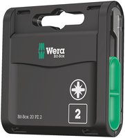 Wera Bit-Box 20 PZ - 15 pezzo(i) - Viti a croce - PZ 2 - Plastica - 2,5 cm - Plastica