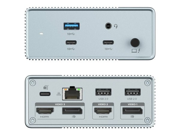 Targus HDG212B-GL - Cablato - USB 3.2 Gen 1 (3.1 Gen 1) Type-C - 100 W - 1000 Mbit/s - Grigio - 89 m