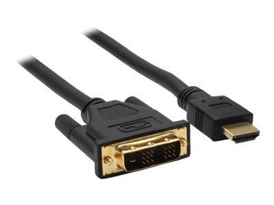 InLine Cavo HDMI M a DVI 18+1 M - dorato - nero - 1,5m