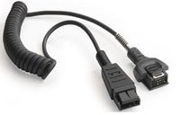 Zebra Headset adapter cable with a coiled sect