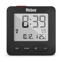 Mebus 25801 wekker - Sveglia digitale - Sfera - Nero - 12/24 ore - F - °C - Bianco