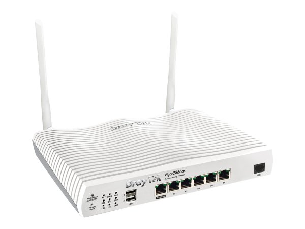 Draytek Vigor 2866AX: Gfast Modem-Firewall - Wi-Fi 6 (802.11ax) - Dual-band (2.4 GHz/5 GHz) - Colleg