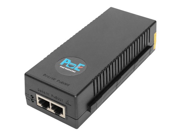 DIGITUS Iniettore PoE+ da 10 Gigabit Ethernet - 802.3at - 30 W - 10 Gigabit Ethernet - 10,100,1000,2