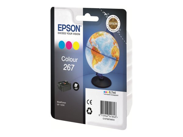 Epson Globe Singlepack Colour 267 ink cartridge - Inchiostro a base di pigmento - 6,7 ml - 200 pagin