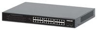 Intellinet 24-Port Gigabit Ethernet PoE+ Switch mit 2 SFP-Ports PoE+/PoE-konform - Interruttore - 1