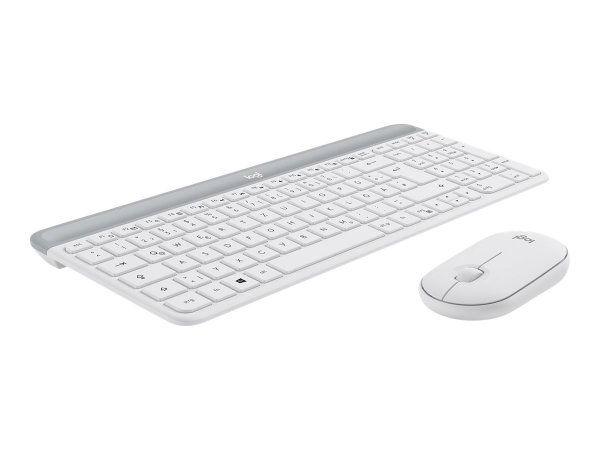 Logitech MK470 - Full-size (100%) - RF Wireless - QWERTZ - Bianco - Mouse incluso