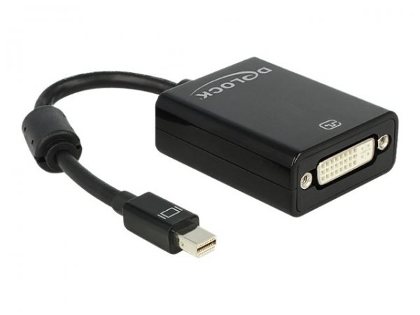 Delock Adapter mini Displayport - 0,18 m - Mini DisplayPort - DVI-I - Maschio - Femmina - Nero