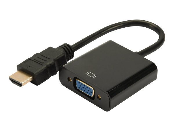 DIGITUS Convertitore HDMI - VGA - VGA (D-Sub) - 1920 x 1080 Pixel - 1080p - 165 MHz - Nero - Cina
