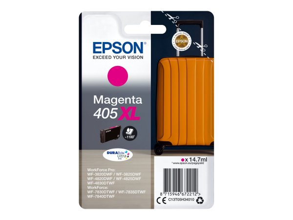 Epson Singlepack Magenta 405XL DURABrite Ultra Ink - Resa elevata (XL) - 14,7 ml - 1 pz - Confezione