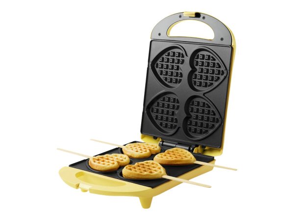 Bestron Piastra per Waffle a Forma di Cuore Vaniglia 780 W DSW271