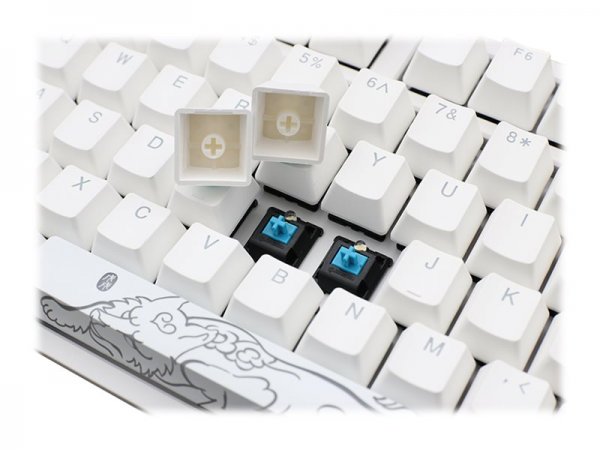 Ducky One 2 White Edition - Full-size (100%) - USB - Interruttore a chiave meccanica - Bianco