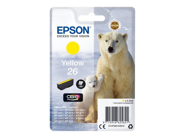 Epson Polar bear Cartuccia Giallo - Resa standard - Inchiostro a base di pigmento - 4,5 ml - 300 pag