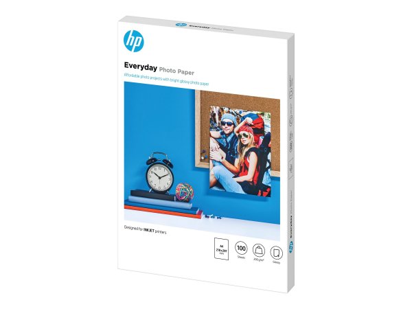 HP Everyday Photo Paper A4 Photo paper - 200 g/m² - 210x297 mm - 100 foglio