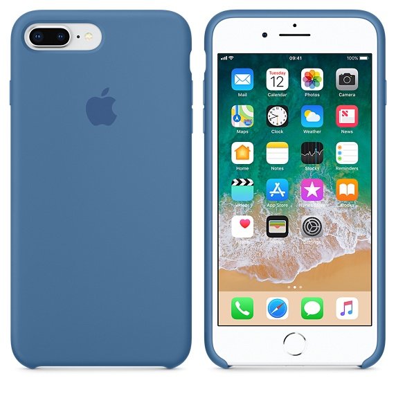 Apple iPhone 8 Plus / 7 Plus Silikon Case - Denimblau