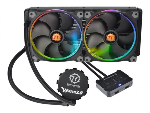 Thermaltake Water 3.0 Riing RGB 280 - All-in-one liquid cooler - 14 cm - 40,6 pdc/min - Nero