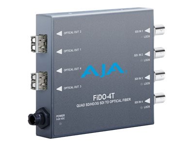AJA FiDO-4T - 3 Gbit/s - Convertitore video attivo - Grigio - BNC - 20 V - 117 mm