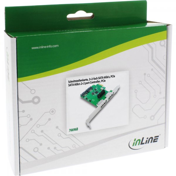 InLine Controller HDD SATA - eSATA 6Gb/s - 2+2 canali (2 int./2 est.) - PCIe 2.0