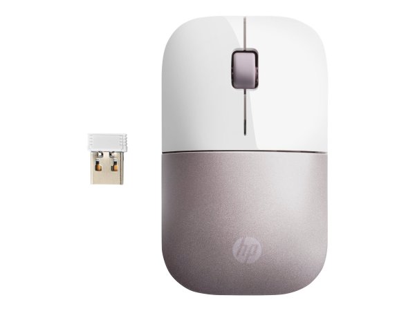 HP Mouse wireless Z3700: bianco/rosa - Ambidestro - RF Wireless - 1200 DPI - Rosa - Bianco
