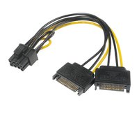 Akasa AK-CBPW19-15 - PCI-E (8-pin) - 2 x SATA a 15 pin - Nero - 1 pz