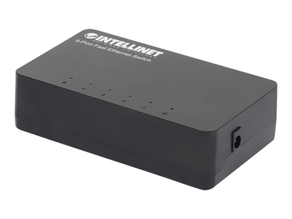 Intellinet Desktop 5-Port Fast Ethernet Switch schwarz - Interruttore - 0,1 Gbps