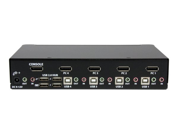 StarTech.com 4 Port DisplayPort USB KVM Switch mit Audio