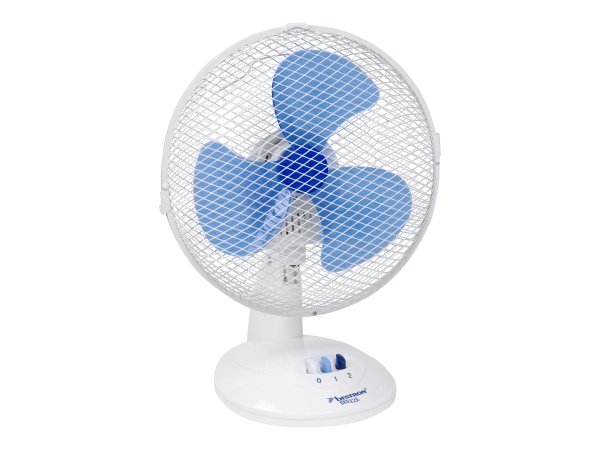Bestron DDF27W - Ventilatore domestico con pale - Blu - Bianco - Tavolo - 27 cm - 75° - Pulsanti