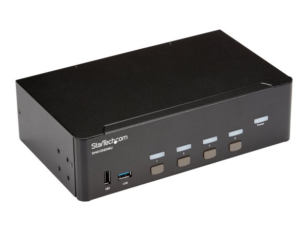 StarTech.com Switch KVM a 4 Porte HDMI - 4K 30Hz - Doppio Display - 3840 x 2160 Pixel - 4K Ultra HD