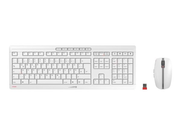 Cherry Stream Desktop - Full-size (100%) - RF Wireless - QWERTZ - Bianco - Mouse incluso