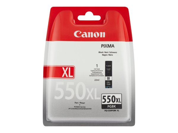 Canon Cartuccia d'inchiostro nero a pigmenti a resa elevata PGI-550PGBK XL - Resa elevata (XL) - Inc