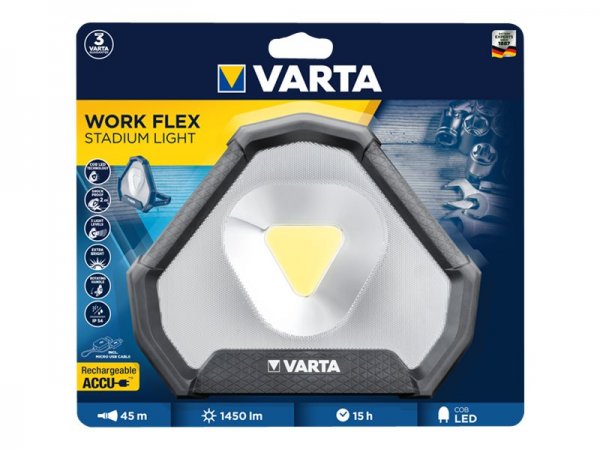 Varta Work Flex - LED - IP54 - Nero - Bianco - Luce da lavoro indipendente