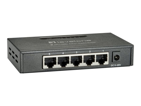 LevelOne GEU-0523 - Non gestito - Gigabit Ethernet (10/100/1000) - Montabile a parete