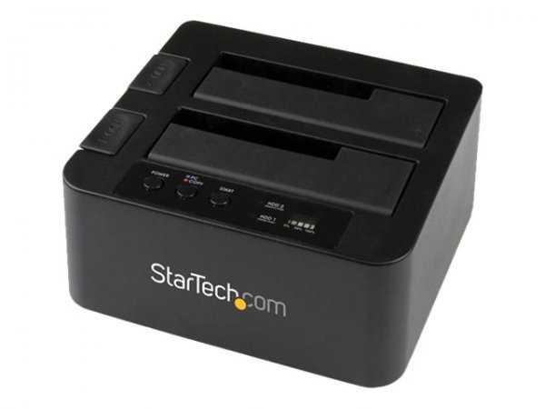 StarTech.com Dual Bay USB 3.0/ eSATA Hard Drive Duplicator Dock for 2.5" & 3.5" SATA SSD HDD with UA