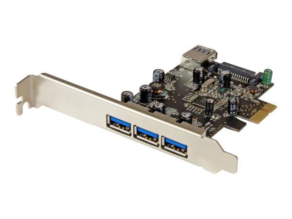 StarTech.com Scheda Espansione PCI Express USB 3.0 SuperSpeed a 4 porte ( 3 esterne - 1 interna ) -