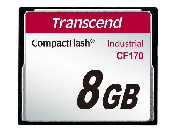 Transcend CF170 - 8 GB - CompactFlash - MLC - 90 MB/s - 60 MB/s - Resitente al caldo - Resistente ag