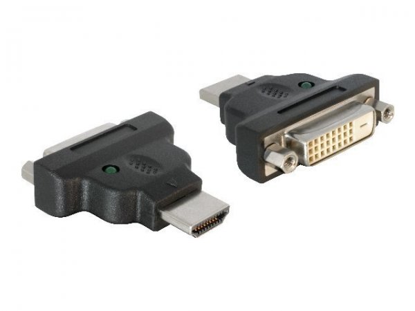 Delock Adapter HDMI / DVI - HDMI M - DVI 25-pin FM - Nero