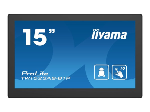 Iiyama ProLite TW1523AS-B1P - 39,6 cm (15.6") - 1920 x 1080 Pixel - Full HD - LED - 30 ms - Nero
