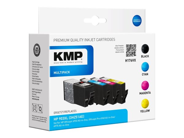 KMP H176VX - Compatibile - Nero - Ciano - Magenta - Giallo - HP - Confezione multipla - OfficeJet 69