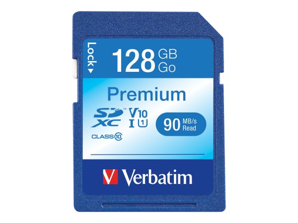 Verbatim Premium - 128 GB - SDXC - Classe 10 - 10 MB/s - 10 MB/s - Multicolore