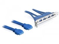 Delock 2 x USB 3.0 19-pin - 4 x USB 3.0-A - 0,4 m - USB A - USB 2.0 - Maschio/Femmina - 5000 Mbit/s