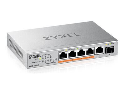 ZyXEL Switch XMG-105 5 Port 10/2.5G MultiGig PoE++ unmanaged - Interruttore - 5-port