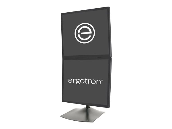 Ergotron DS100 Dual-Monitor Desk Stand, Vertical - Aufstellung - für 2 LCD-Displays - Stahl, langleb