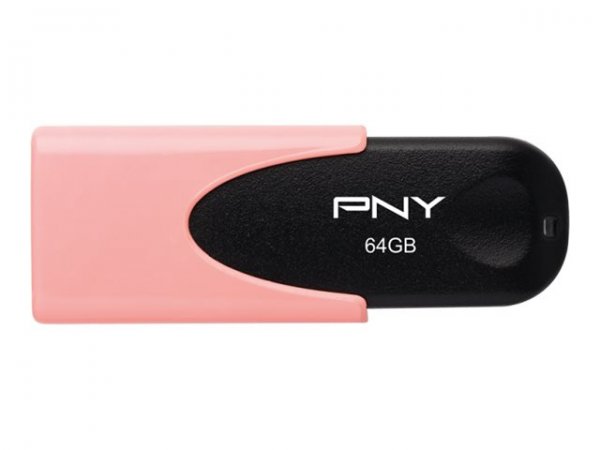 PNY 64GB Attaché 4 - 64 GB - USB tipo A - 2.0 - 25 MB/s - Lamina di scorrimento - Rosa