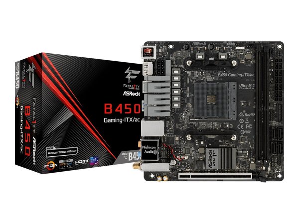 ASRock Fatal1ty B450 Gaming-ITX/ac - AMD - Presa AM4 - AMD Athlon - AMD Ryzen™ 3 - 2nd Generation AM