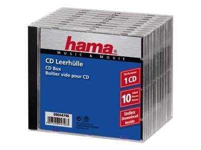 Hama CD Jewel Case Standard - Pack 10 - 1 dischi - Trasparente